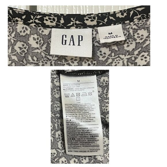 Gap Women's Maxi Boho Brown Cream Flower Print Dress - Picture 5 of 6